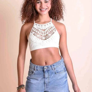 NWT Crochet High Neck Bralette sizes S-L